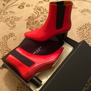 Rag & Bone NWT Red Leather Booties
